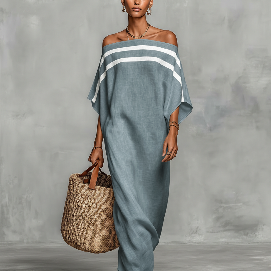 Vestido Maxi de Linho Minimalista