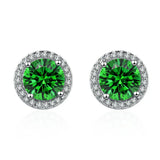 Brincos de Esmeralda e Diamantes