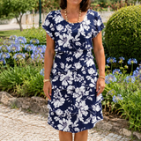 Mónica – Vestido elegante e fluido com volantes