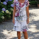 Célia – Vestido elegante fluido com volantes