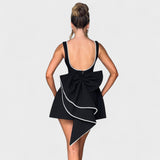 Carrie - Mini vestido com fita de pérolas