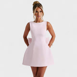 Carrie - Mini vestido com fita de pérolas