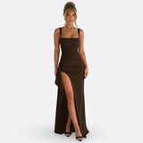 Vitória - Vestido Maxi Formal Elegante Com Costas Abertas