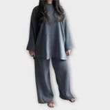 Ingrid – Conjunto Plus Size de Estilo Acanalado
