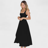 Maribel - Vestido Midi com decote quadrado