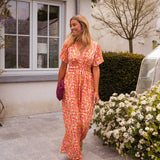 Sandra | Vestido maxi elegante com decote em V