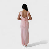 Sarella - Vestido comprido com costas abertas e laço