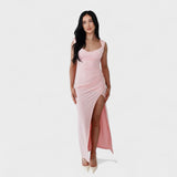 Sarella - Vestido comprido com costas abertas e laço