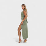 Sarella - Vestido comprido com costas abertas e laço