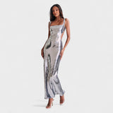 Vestido de gala Sparkle Silver - Edição de noite