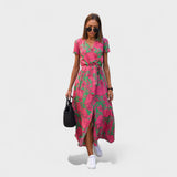 Vestido Lírio Rosa - Estilo Boho Chic
