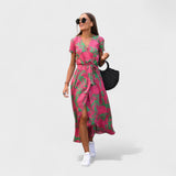 Vestido Lírio Rosa - Estilo Boho Chic