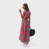 Vestido Lírio Rosa - Estilo Boho Chic