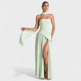 Vestido Maliyah - Corte assimétrico Hortelã